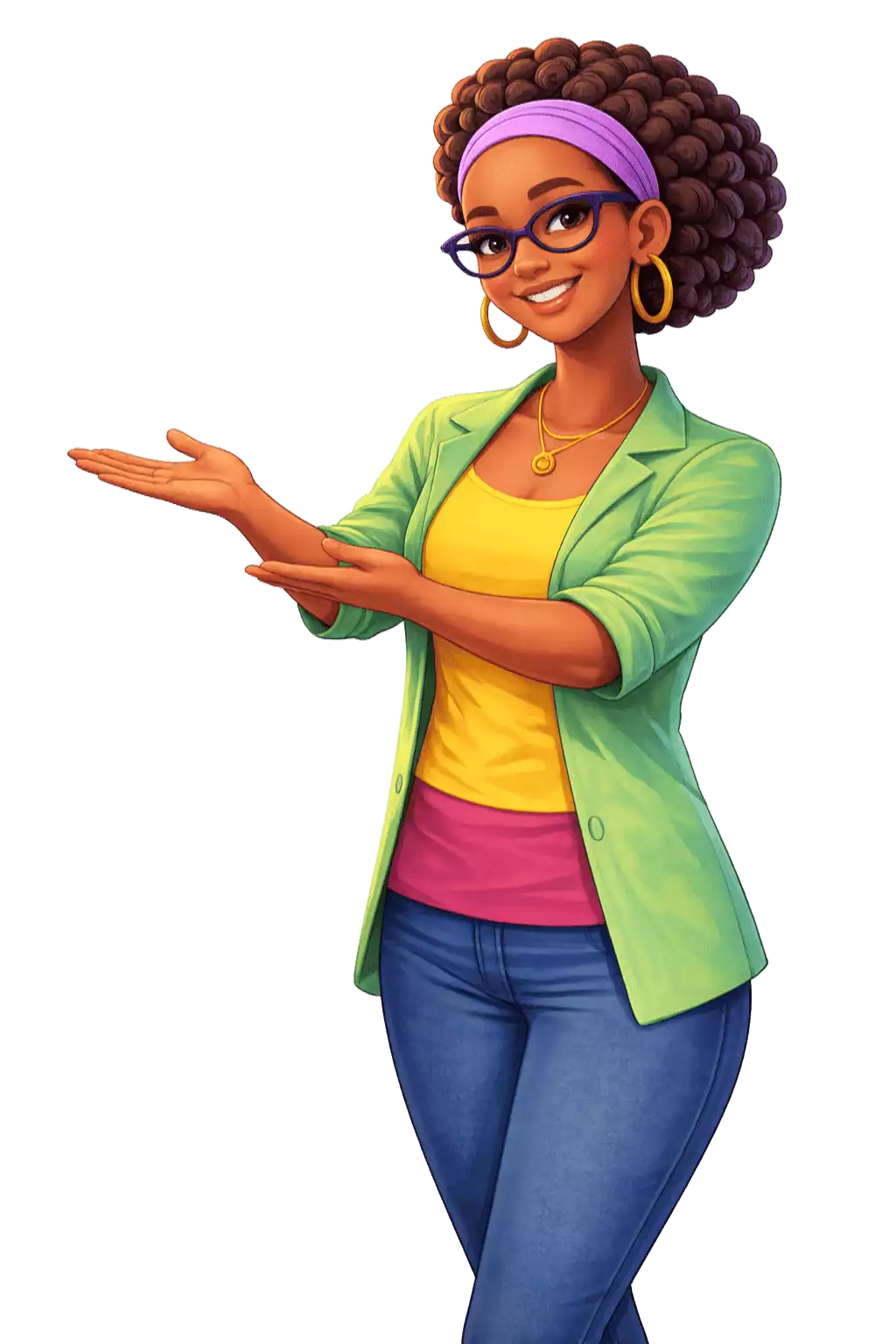 Professora Marla apresentando as listas do Laboratório Numivor na Escola Galois